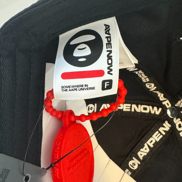 AAPE by A Bathing Ape Black Logo Cap • NWT Streetwear Hat • One Size - Picture 5 of 7